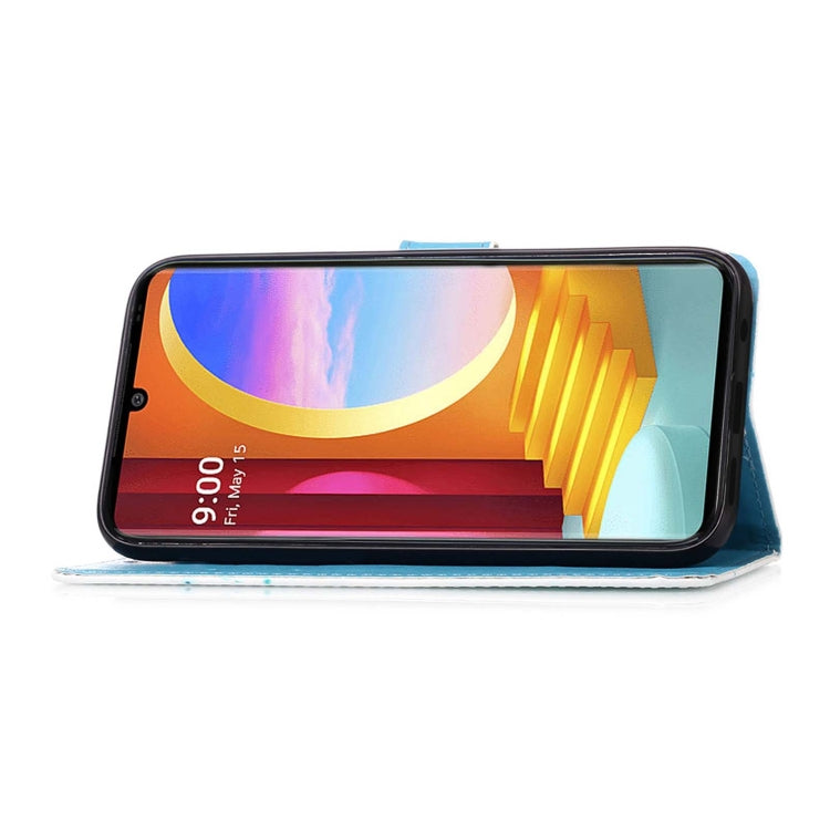 For LG Velvet 2 Pro Colored Drawing Pattern Plain Weave Horizontal Flip Leather Case with Holder & Card Slot & Wallet & Lanyard(Caring Butterfly) - LG Cases by buy2fix | Online Shopping UK | buy2fix