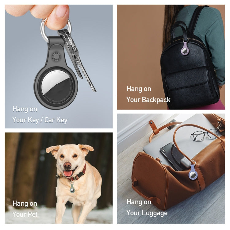 DUX DUCIS 4 PCS / Sets Frosted TPU Protective Case with Key Ring for AirTag - Other by DUX DUCIS | Online Shopping UK | buy2fix