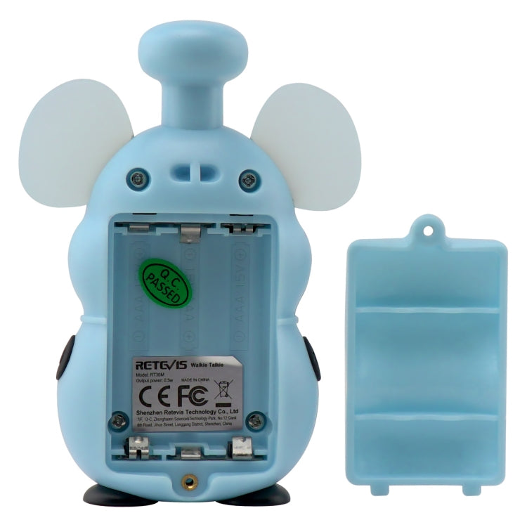 1 Pair RETEVIS RT30M 0.5W EU Frequency PMR446 1CH Mouse Shape Children Handheld Walkie Talkie(Blue) - Children by RETEVIS | Online Shopping UK | buy2fix