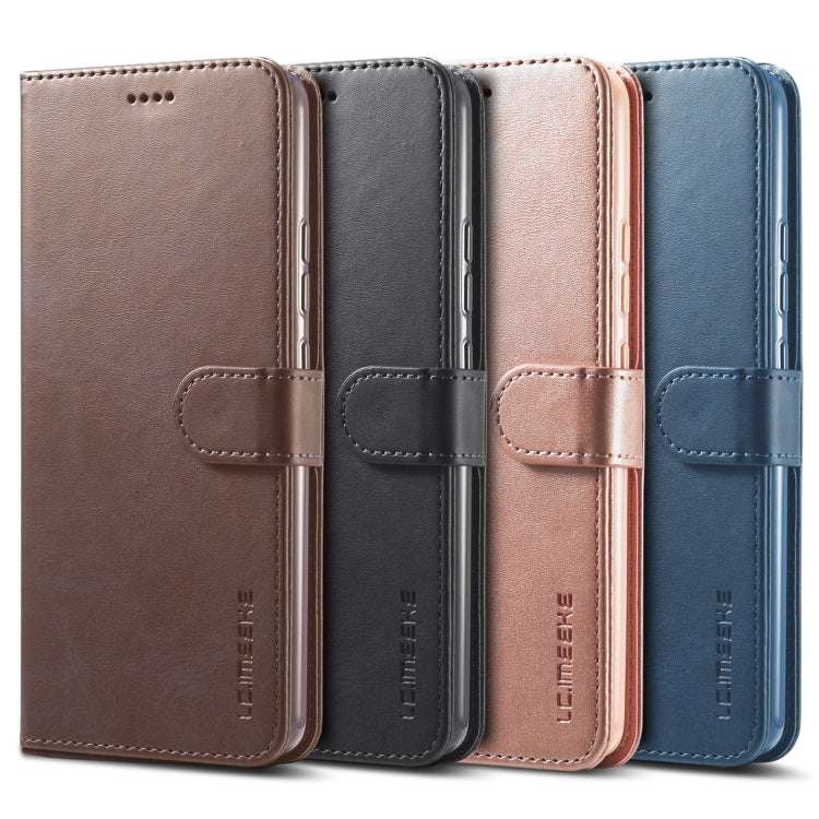 For OPPO Realme C15 / C12 / C25 LC.IMEEKE Calf Texture Horizontal Flip Leather Case, with Holder & Card Slots & Wallet(Rose Gold) by LC.IMEEKE