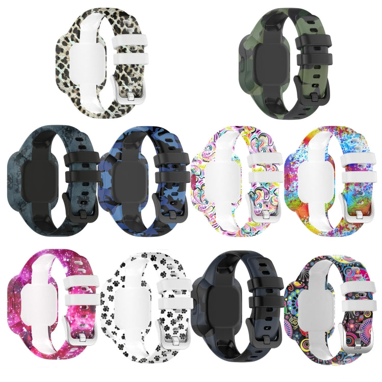 For Garmin Vivofit JR3 Silicone Printing Watch Band(Leopard) by buy2fix
