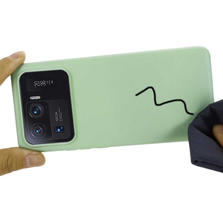 For Xiaomi Mi 11 Ultra Solid Color Liquid Silicone Dropproof Full Coverage Protective Case(Green) - Xiaomi Cases by buy2fix | Online Shopping UK | buy2fix