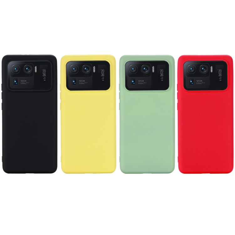 For Xiaomi Mi 11 Ultra Solid Color Liquid Silicone Dropproof Full Coverage Protective Case(Black) - Xiaomi Cases by buy2fix | Online Shopping UK | buy2fix