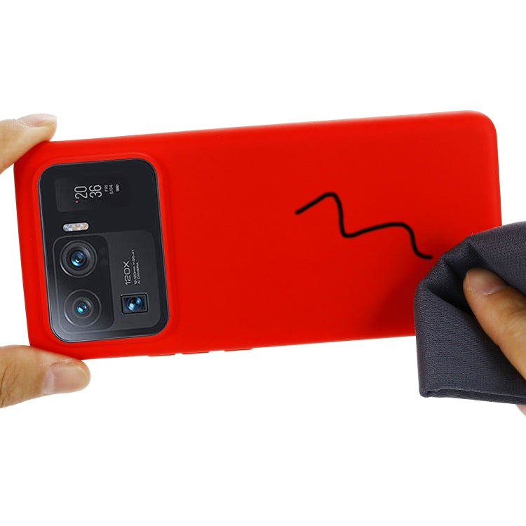 For Xiaomi Mi 11 Ultra Solid Color Liquid Silicone Dropproof Full Coverage Protective Case(Red) - Xiaomi Cases by buy2fix | Online Shopping UK | buy2fix