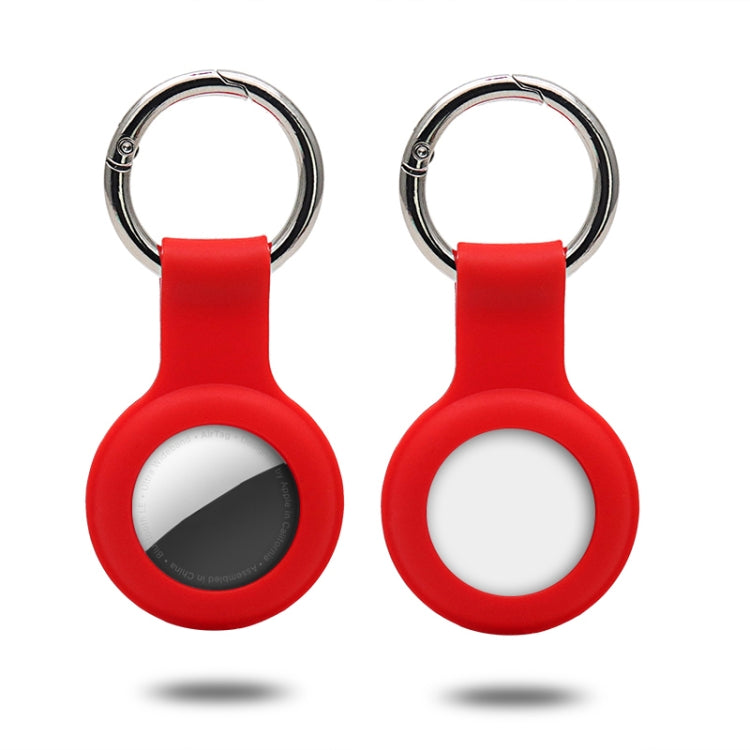 Silicone Case with Keychain Ring for AirTag(Red) - Key Chain Series by buy2fix | Online Shopping UK | buy2fix