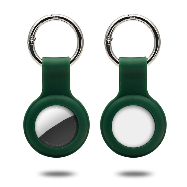 Silicone Case with Keychain Ring for AirTag(Dark Green) - Key Chain Series by buy2fix | Online Shopping UK | buy2fix