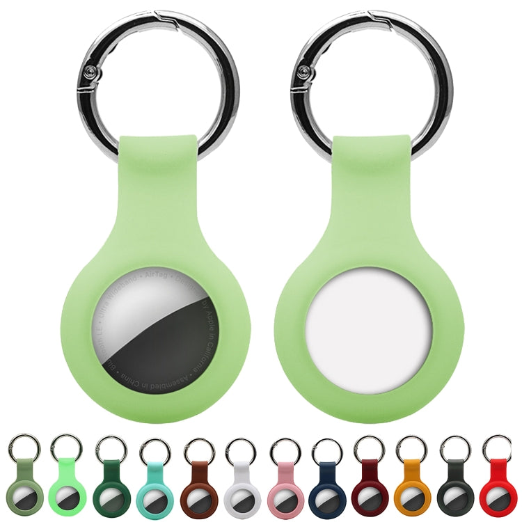 Silicone Case with Keychain Ring for AirTag(Light Green) - Key Chain Series by buy2fix | Online Shopping UK | buy2fix