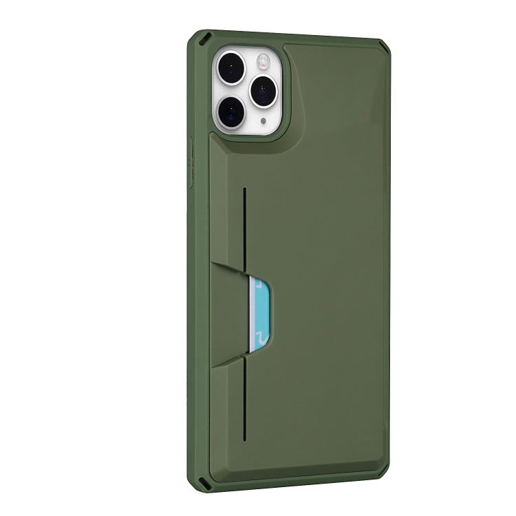 For iPhone 11 Pro Max Armor Shockproof TPU + PC Hard Case with Card Slot Holder (Green) - iPhone 11 Pro Max Cases by buy2fix | Online Shopping UK | buy2fix