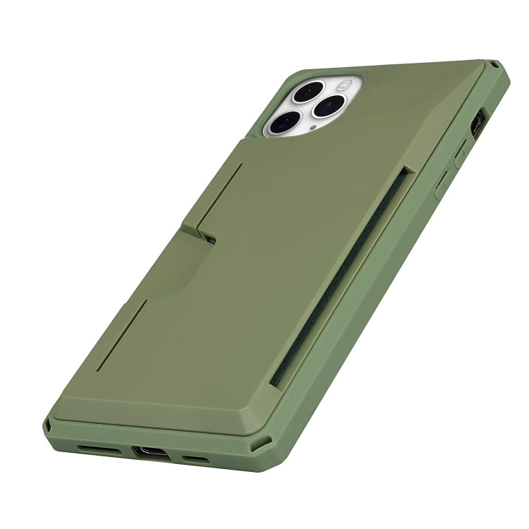 For iPhone 11 Pro Max Armor Shockproof TPU + PC Hard Case with Card Slot Holder (Green) - iPhone 11 Pro Max Cases by buy2fix | Online Shopping UK | buy2fix