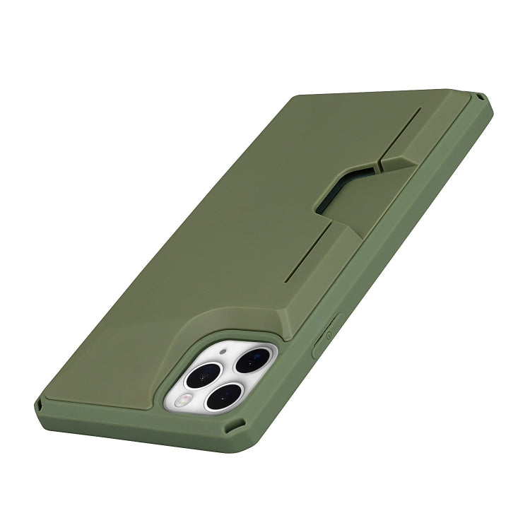 For iPhone 11 Pro Max Armor Shockproof TPU + PC Hard Case with Card Slot Holder (Green) - iPhone 11 Pro Max Cases by buy2fix | Online Shopping UK | buy2fix