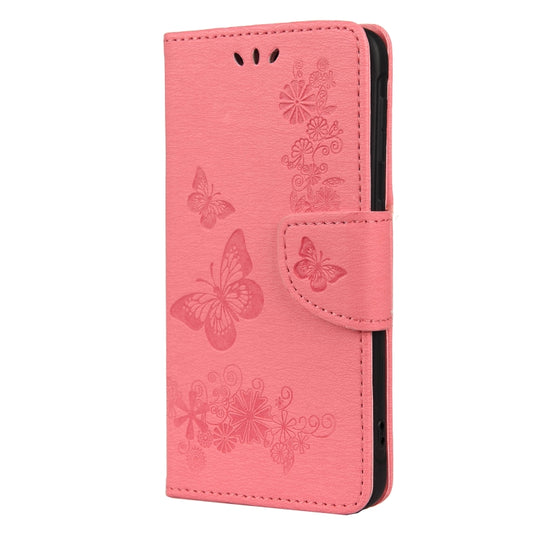 For Samsung Galaxy Xcover 5 Butterflies Embossing Horizontal Flip Leather Case with Holder & Card Slots & Wallet(Pink) by buy2fix