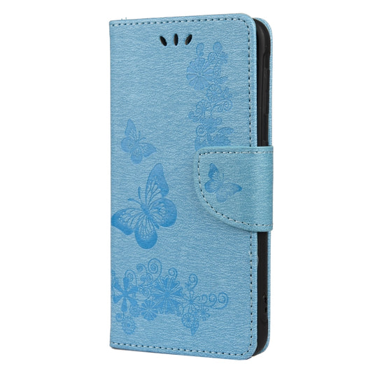 For Samsung Galaxy Xcover 5 Butterflies Embossing Horizontal Flip Leather Case with Holder & Card Slots & Wallet(Blue) by buy2fix