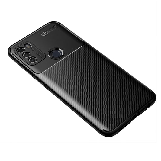 For Motorola Moto G50 Carbon Fiber Texture Shockproof TPU Case(Black) by buy2fix