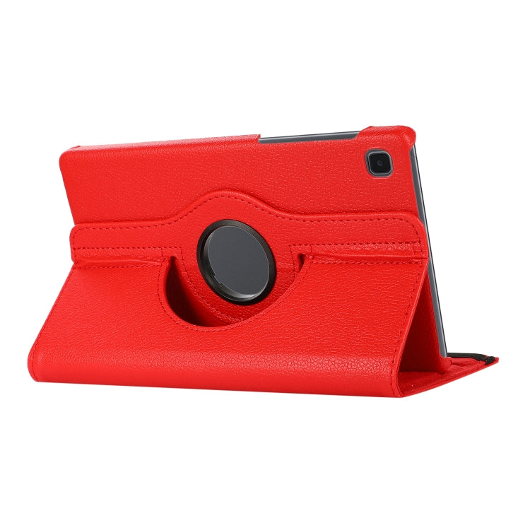 For Samsung Galaxy A7 Lite T220 360 Degree Rotation Litchi Texture Flip Leather Case with Holder(Red) - Tab A7 Lite T220 / T225 by buy2fix | Online Shopping UK | buy2fix