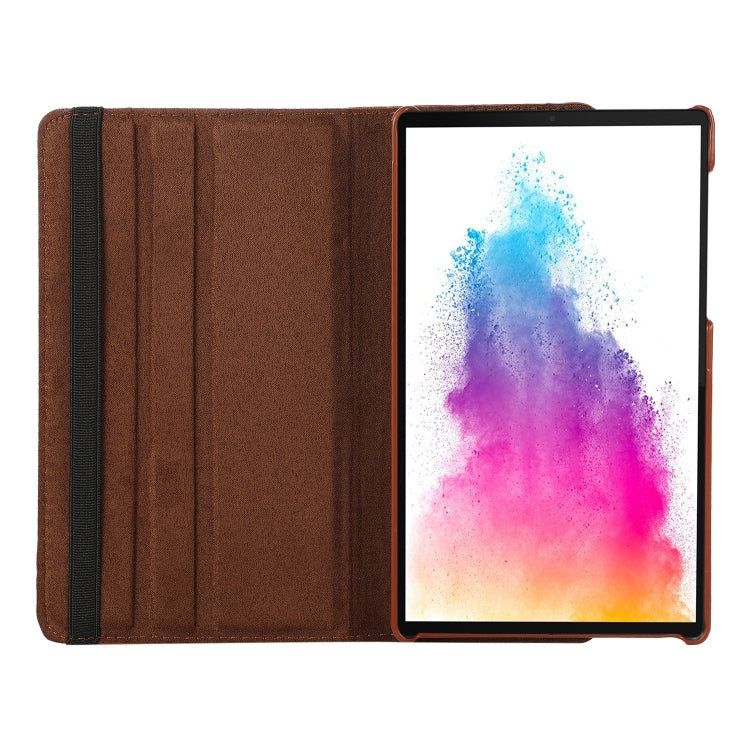 For Samsung Galaxy A7 Lite T220 360 Degree Rotation Litchi Texture Flip Leather Case with Holder(Orange) - Tab A7 Lite T220 / T225 by buy2fix | Online Shopping UK | buy2fix