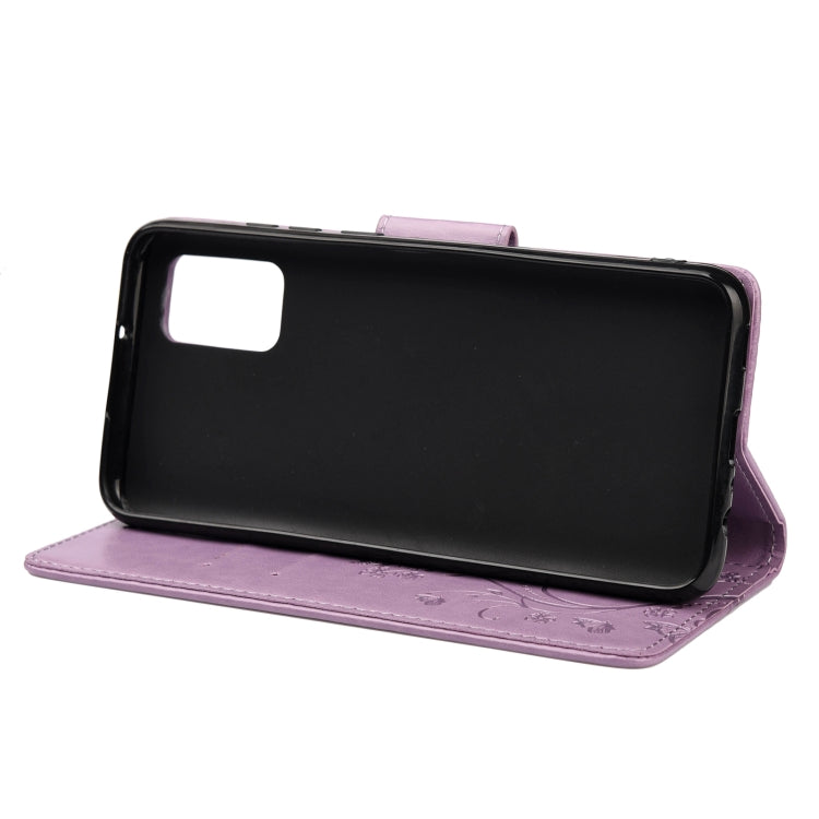 For Xiaomi Redmi Note 10 5G Butterfly Flower Pattern Horizontal Flip Leather Case with Holder & Card Slots & Wallet(Light Purple) - Xiaomi Cases by buy2fix | Online Shopping UK | buy2fix