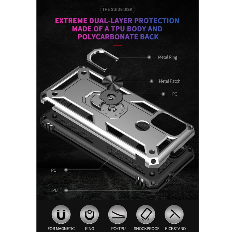 For Motorola Moto G10 / G30 Shockproof TPU + PC Protective Case with 360 Degree Rotating Holder(Silver) - Motorola Cases by buy2fix | Online Shopping UK | buy2fix
