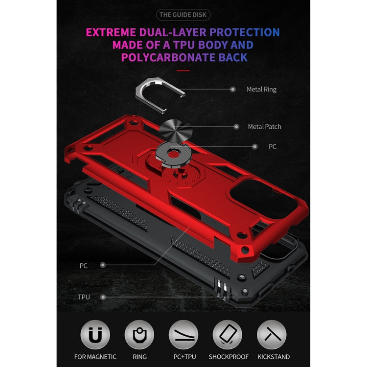 For Xiaomi Redmi Note 10 Pro Shockproof TPU + PC Protective Case with 360 Degree Rotating Holder(Red) - Xiaomi Cases by buy2fix | Online Shopping UK | buy2fix