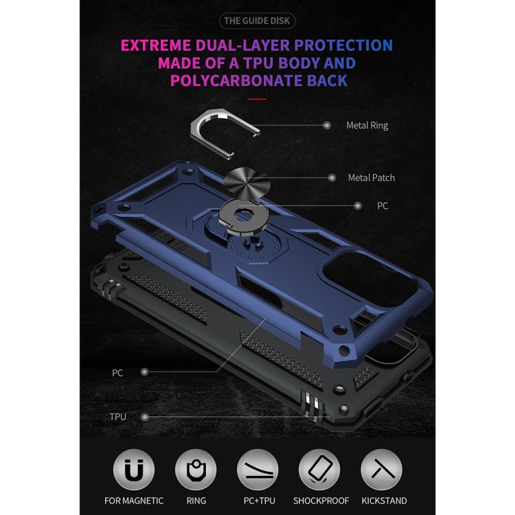 For Xiaomi Redmi Note 10 Pro Shockproof TPU + PC Protective Case with 360 Degree Rotating Holder(Blue) - Xiaomi Cases by buy2fix | Online Shopping UK | buy2fix