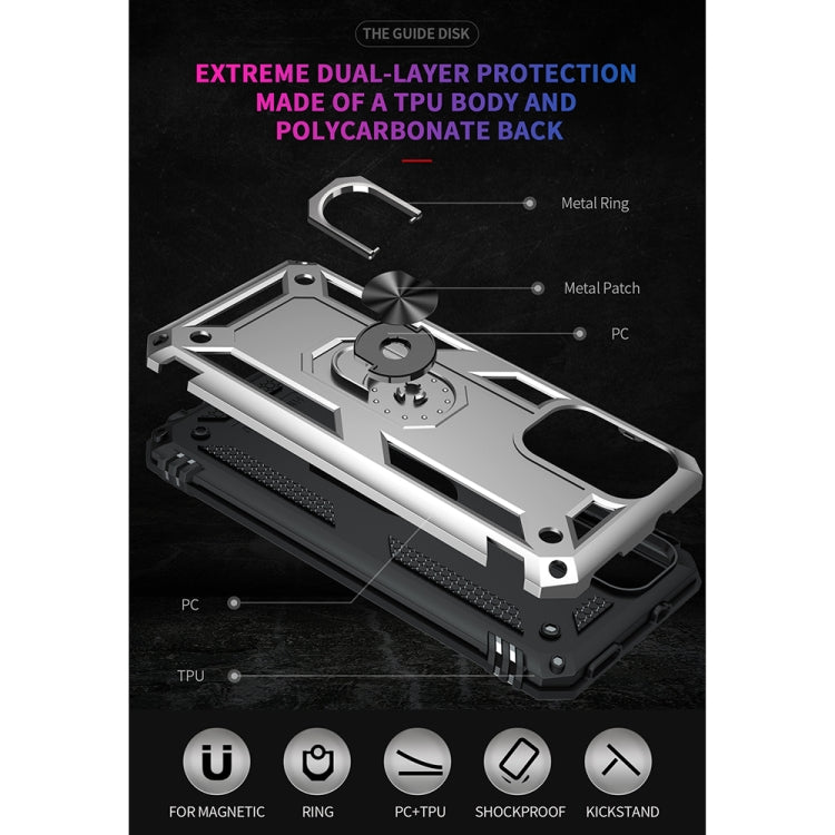 For Xiaomi Redmi Note 10 Pro Shockproof TPU + PC Protective Case with 360 Degree Rotating Holder(Silver) - Xiaomi Cases by buy2fix | Online Shopping UK | buy2fix