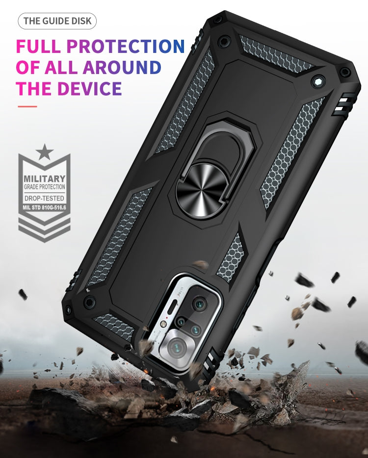 For Xiaomi Redmi Note 10 Pro Shockproof TPU + PC Protective Case with 360 Degree Rotating Holder(Black) - Xiaomi Cases by buy2fix | Online Shopping UK | buy2fix