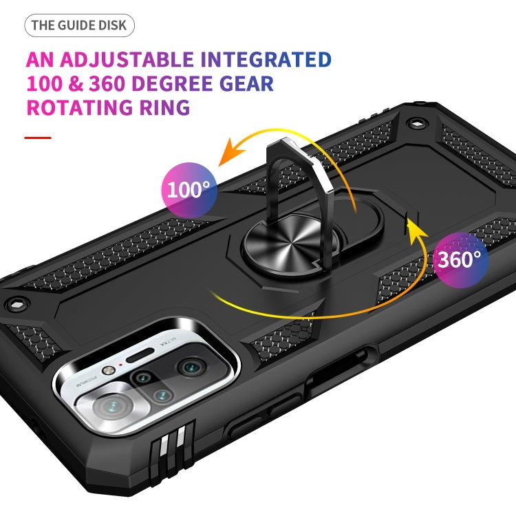 For Xiaomi Redmi Note 10 Pro Shockproof TPU + PC Protective Case with 360 Degree Rotating Holder(Black) - Xiaomi Cases by buy2fix | Online Shopping UK | buy2fix