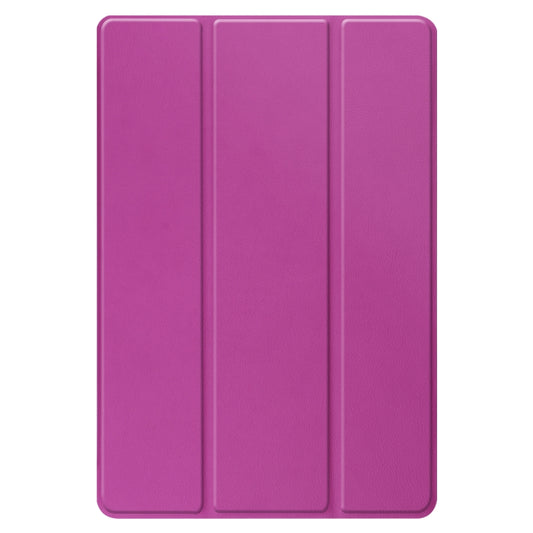 For Amazon Fire HD 10 (2021) Custer Texture Horizontal Flip Leather Case with Three-folding Holder & Sleep / Wake-up Function(Purple) by buy2fix