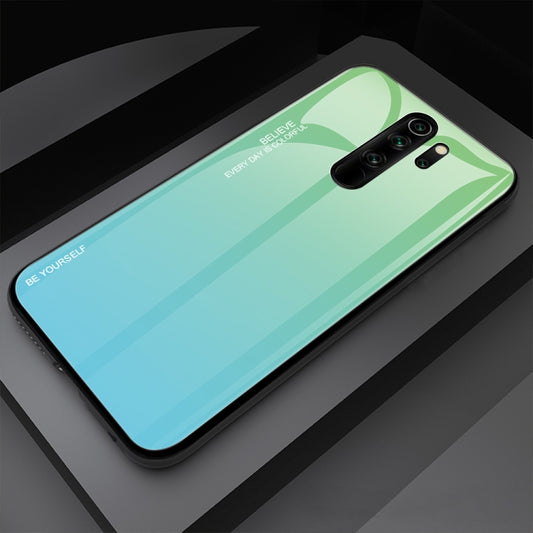 For Xiaomi Redmi Note 8 Pro Gradient Color Glass Case(Green) by buy2fix