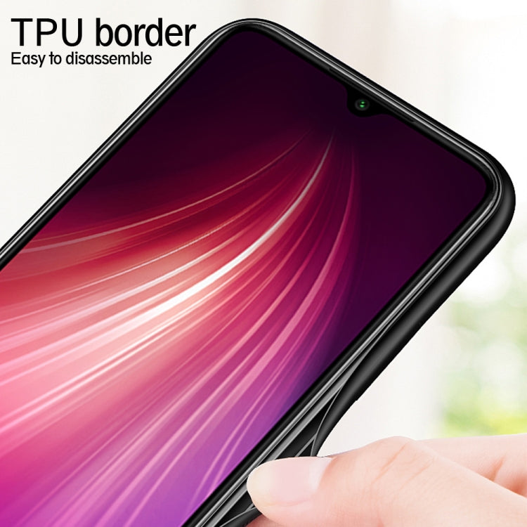 For Xiaomi Redmi Note 8 Gradient Color Glass Case(Light Purple) by buy2fix