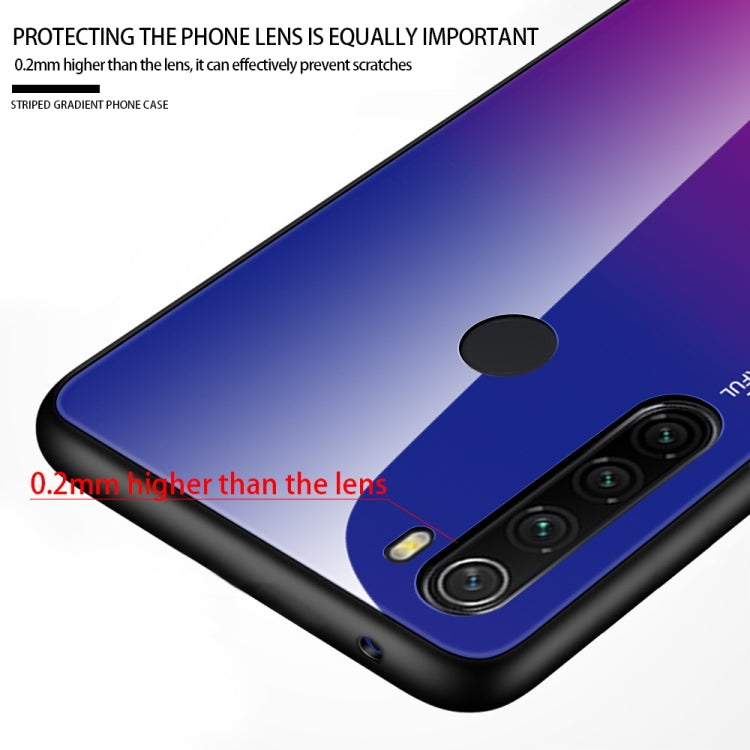 For Xiaomi Redmi Note 8 Gradient Color Glass Case(Dark Blue) - Xiaomi Cases by buy2fix | Online Shopping UK | buy2fix