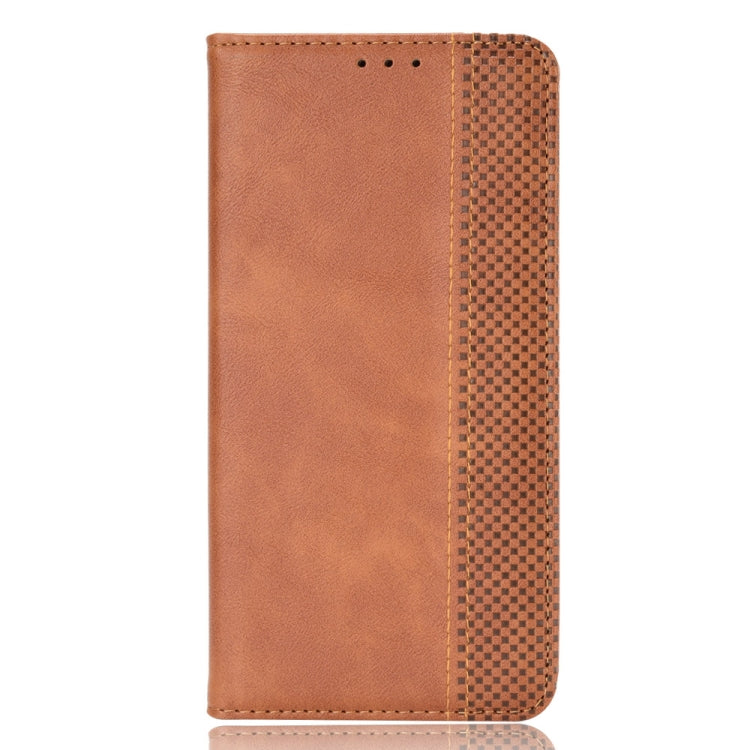 For Xiaomi Redmi Note 10 5G Magnetic Buckle Retro Crazy Horse Texture Horizontal Flip Leather Case with Holder & Card Slots & Photo Frame(Brown) - Xiaomi Cases by buy2fix | Online Shopping UK | buy2fix