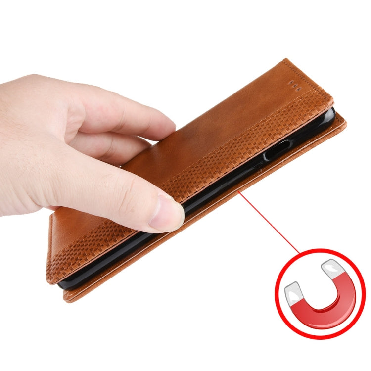 For Xiaomi Redmi Note 10 5G Magnetic Buckle Retro Crazy Horse Texture Horizontal Flip Leather Case with Holder & Card Slots & Photo Frame(Brown) - Xiaomi Cases by buy2fix | Online Shopping UK | buy2fix
