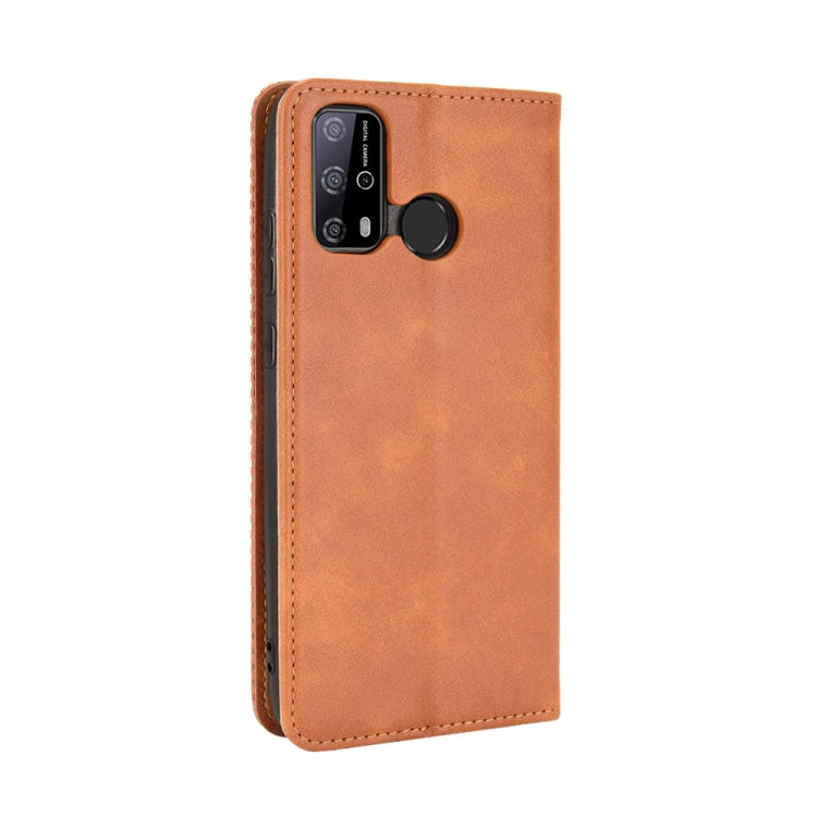 For Oukitel C23 Pro Magnetic Buckle Retro Crazy Horse Texture Horizontal Flip Leather Case with Holder & Card Slots & Photo Frame(Brown) - More Brand by buy2fix | Online Shopping UK | buy2fix