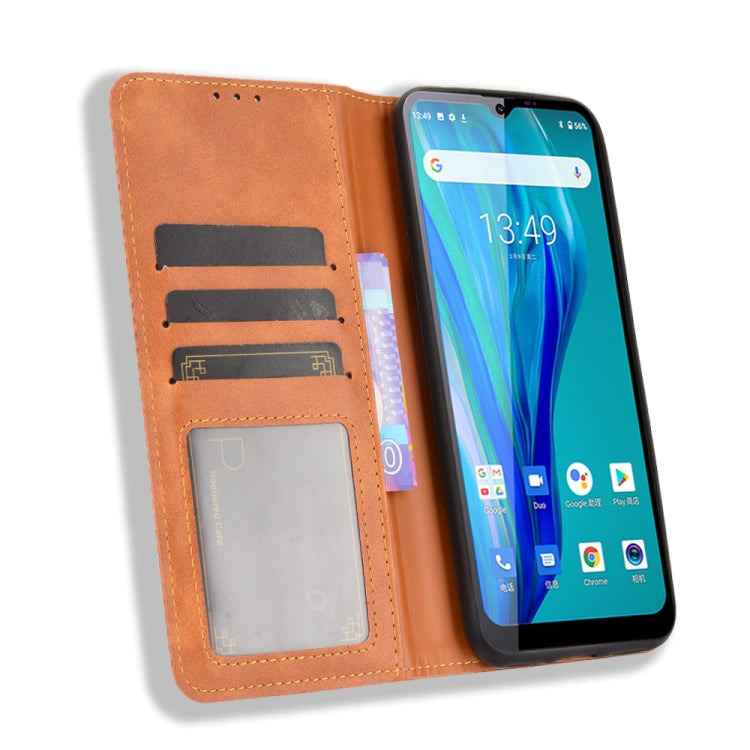 For Oukitel C23 Pro Magnetic Buckle Retro Crazy Horse Texture Horizontal Flip Leather Case with Holder & Card Slots & Photo Frame(Brown) - More Brand by buy2fix | Online Shopping UK | buy2fix