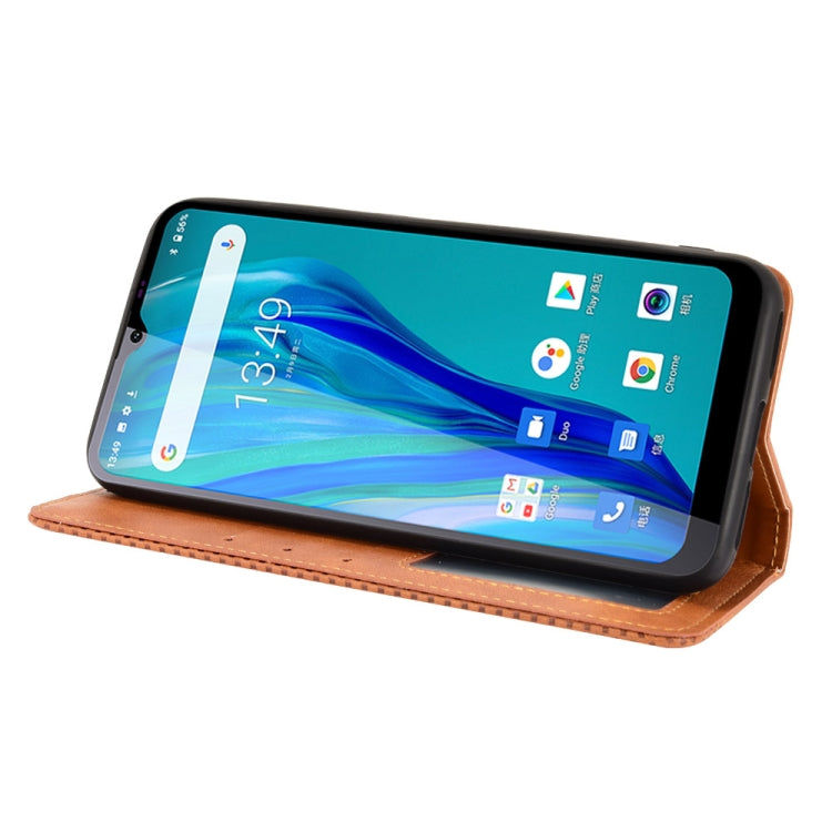 For Oukitel C23 Pro Magnetic Buckle Retro Crazy Horse Texture Horizontal Flip Leather Case with Holder & Card Slots & Photo Frame(Brown) - More Brand by buy2fix | Online Shopping UK | buy2fix