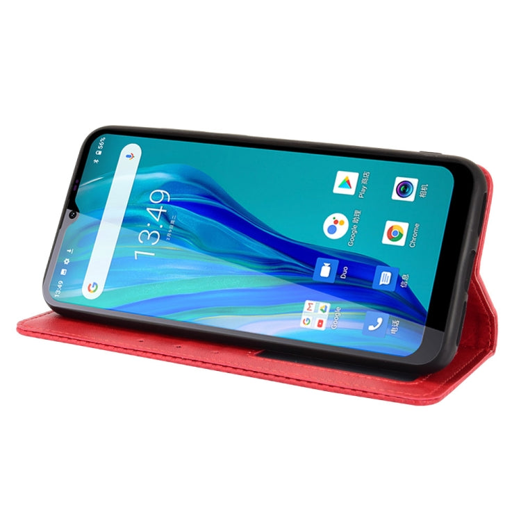 For Oukitel C23 Pro Magnetic Buckle Retro Crazy Horse Texture Horizontal Flip Leather Case with Holder & Card Slots & Photo Frame(Red) - More Brand by buy2fix | Online Shopping UK | buy2fix