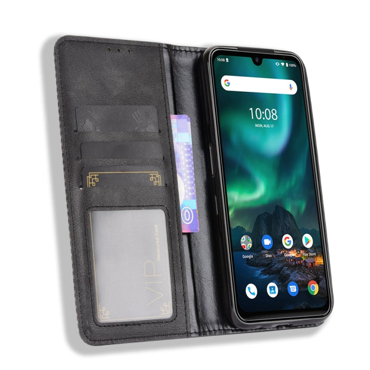 For UMIDIGI Bison GT Magnetic Buckle Retro Crazy Horse Texture Horizontal Flip Leather Case with Holder & Card Slots & Photo Frame(Black) - More Brand by buy2fix | Online Shopping UK | buy2fix