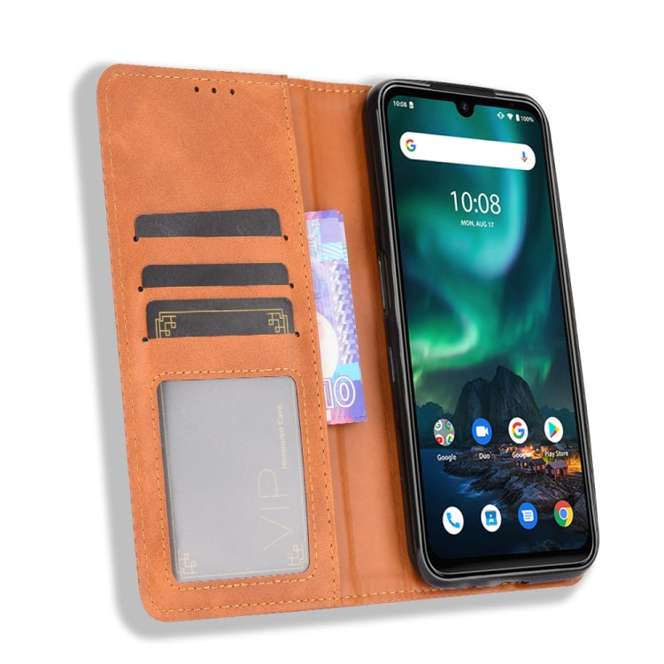 For UMIDIGI Bison GT Magnetic Buckle Retro Crazy Horse Texture Horizontal Flip Leather Case with Holder & Card Slots & Photo Frame(Brown) - More Brand by buy2fix | Online Shopping UK | buy2fix