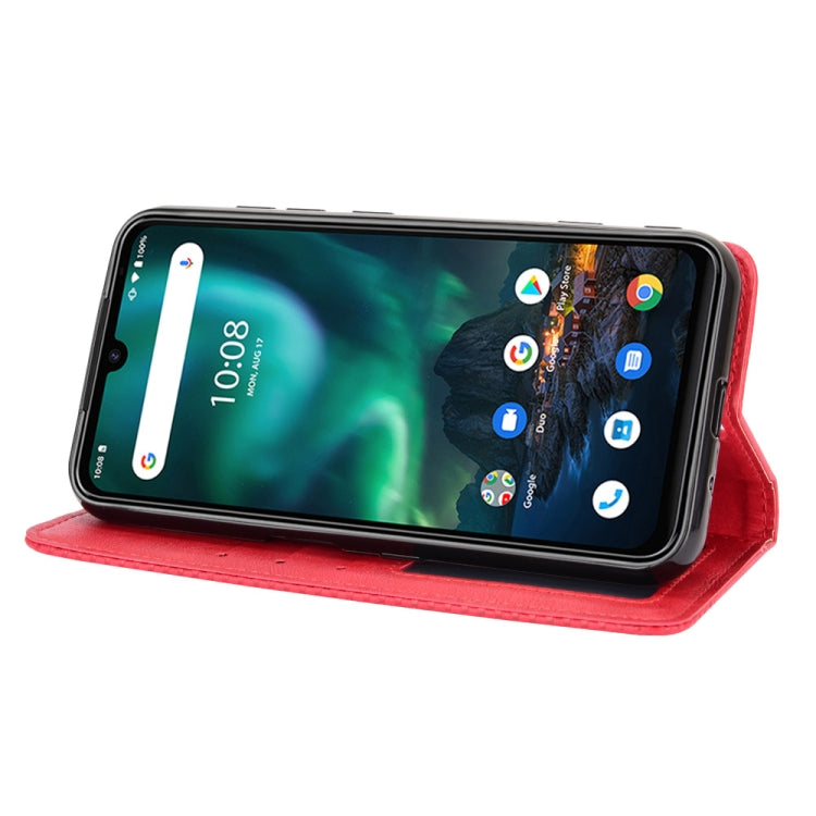 For UMIDIGI Bison GT Magnetic Buckle Retro Crazy Horse Texture Horizontal Flip Leather Case with Holder & Card Slots & Photo Frame(Red) - More Brand by buy2fix | Online Shopping UK | buy2fix