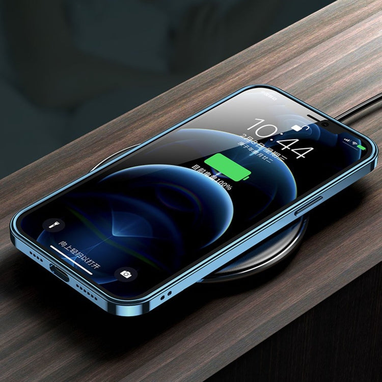 For iPhone 12 Anti-fingerprint Frosted Electroplating Protective Case with Camera Film(Transparent) by buy2fix