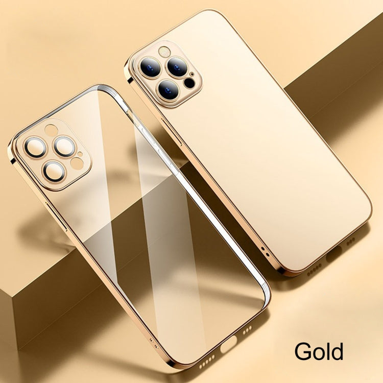 For iPhone 12 Pro Max Anti-fingerprint Frosted Electroplating Protective Case with Camera Film(Gold) - iPhone 12 Pro Max Cases by buy2fix | Online Shopping UK | buy2fix
