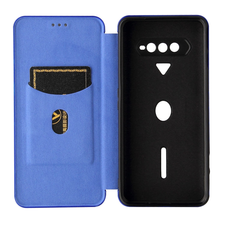 For Xiaomi Black Shark 4 / 4 Pro Carbon Fiber Texture Horizontal Flip TPU + PC + PU Leather Case with Card Slot(Blue) - Xiaomi Cases by buy2fix | Online Shopping UK | buy2fix
