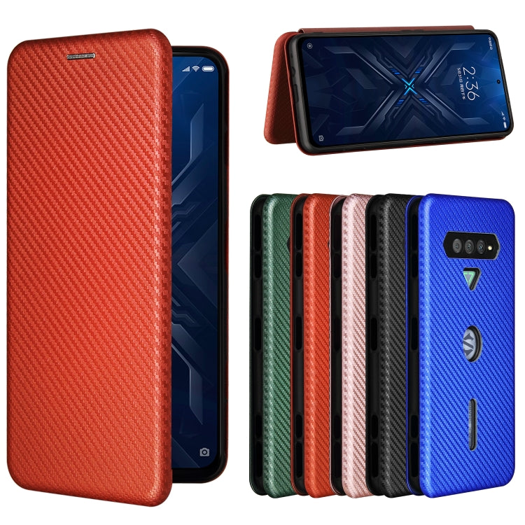 For Xiaomi Black Shark 4 / 4 Pro Carbon Fiber Texture Horizontal Flip TPU + PC + PU Leather Case with Card Slot(Brown) - Xiaomi Cases by buy2fix | Online Shopping UK | buy2fix