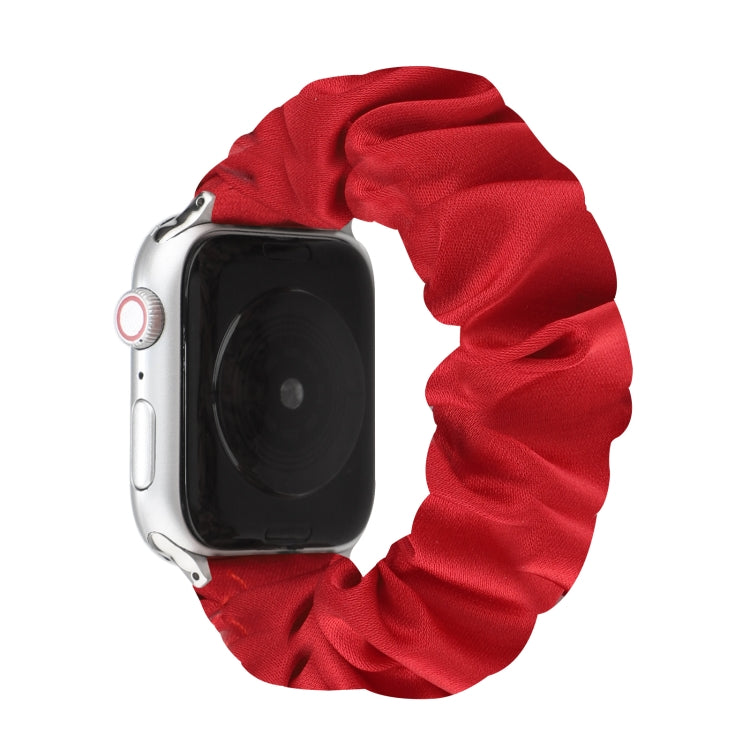 Butterfly Pattern Hair Ring Cloth Watch Band For Apple Watch Ultra 49mm&Watch Ultra 2 49mm / Series 9&8&7 45mm / SE 3&SE 2&6&SE&5&4 44mm / 3&2&1 42mm(B) - Watch Bands by buy2fix | Online Shopping UK | buy2fix