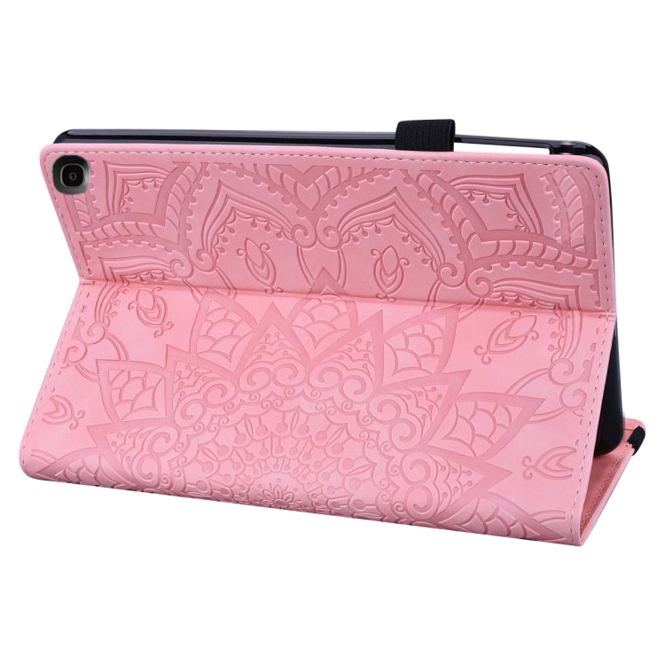 For Amazon Fire HD 10 2023 / 10 Plus (2021) Calf Pattern Double Folding Design Embossed Leather Case with Holder & Card Slots & Pen Slot & Elastic Band(Pink) - Amazon by buy2fix | Online Shopping UK | buy2fix