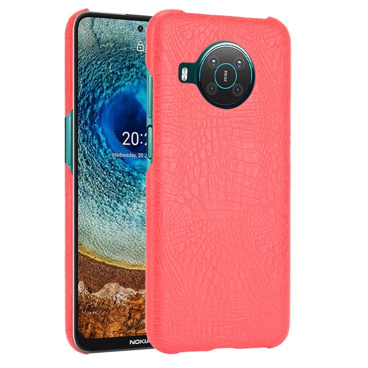 For Nokia X10 / X20 Shockproof Crocodile Texture PC + PU Case(Red) - Nokia Cases by buy2fix | Online Shopping UK | buy2fix