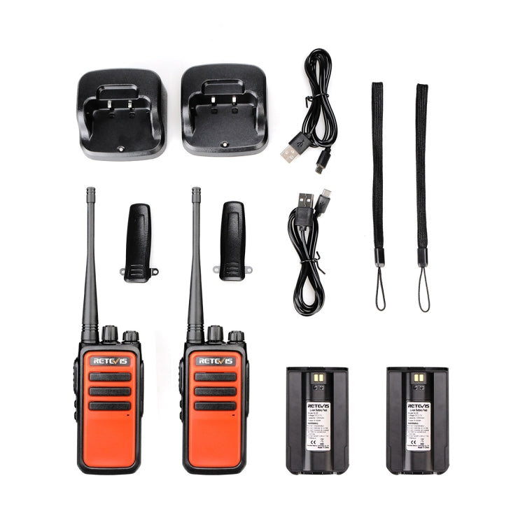 1 Pair RETEVIS RT66 16CHS FRS License-free Two Way Radio Handheld Walkie Talkie, US Plug by RETEVIS