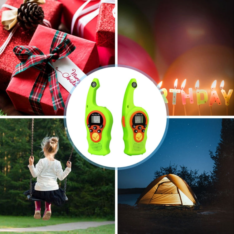 1 Pair RETEVIS RT75 0.5W US Frequency 22CHS FRS License-free Children Handheld Walkie Talkie(Green) by RETEVIS