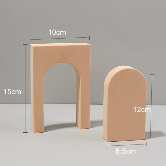 Cuboid Door Combo Kits Geometric Cube Solid Color Photography Photo Background Table Shooting Foam Props(Flesh Color) by buy2fix