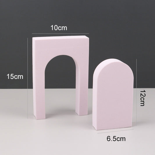 Cuboid Door Combo Kits Geometric Cube Solid Color Photography Photo Background Table Shooting Foam Props (Pink) by buy2fix